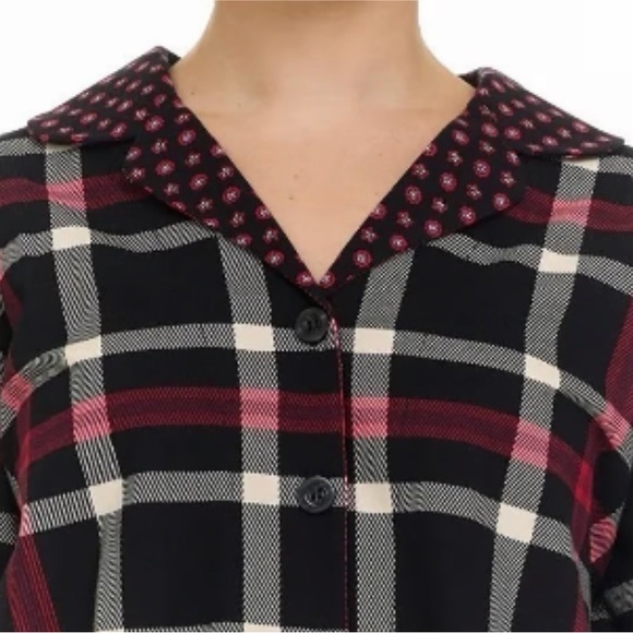 ❤️Vera Bradley Red and Black Plaid Women’s Pajama Set .100%Cotton ,Size L NWT - Picture 7 of 9